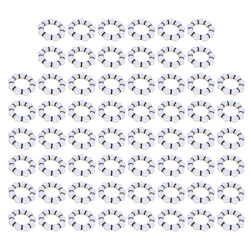 Set of 60 Tissue Holders Bead Christmas Tissue Buckles Christmas Bead Serviettes Rings Suitable for Tissue Decors