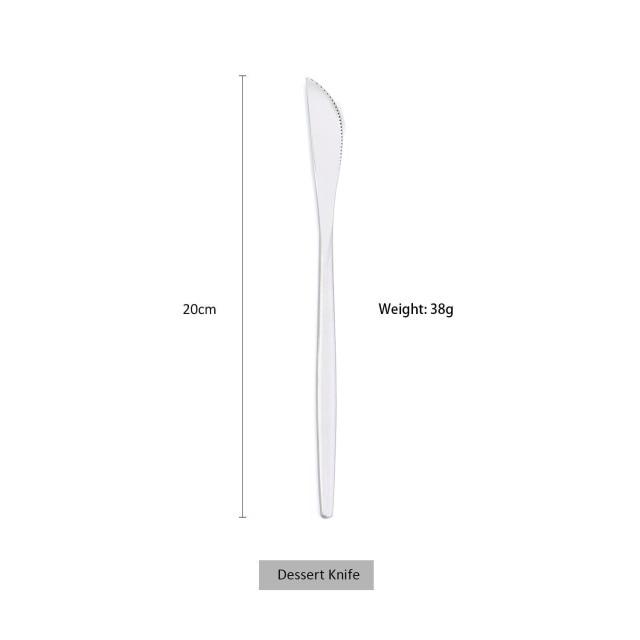 1 stk Sølvbestikk Kjøkken Servise Restaurant Bestikk Western Servise Steak Kniv Gaffel Skje Dessert Sølvtøy