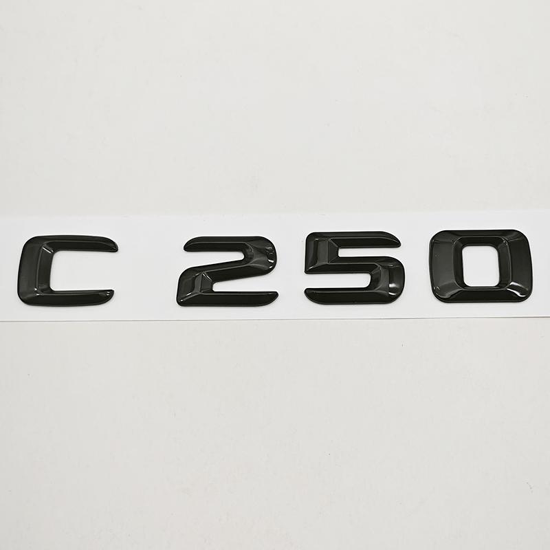 3D ABS Car Letters Logo C200 C250 C260 4MATIC Rear Trunk Badge Emblem Sticker For Mercedes Benz C Class W206 Tail Accessories IL1