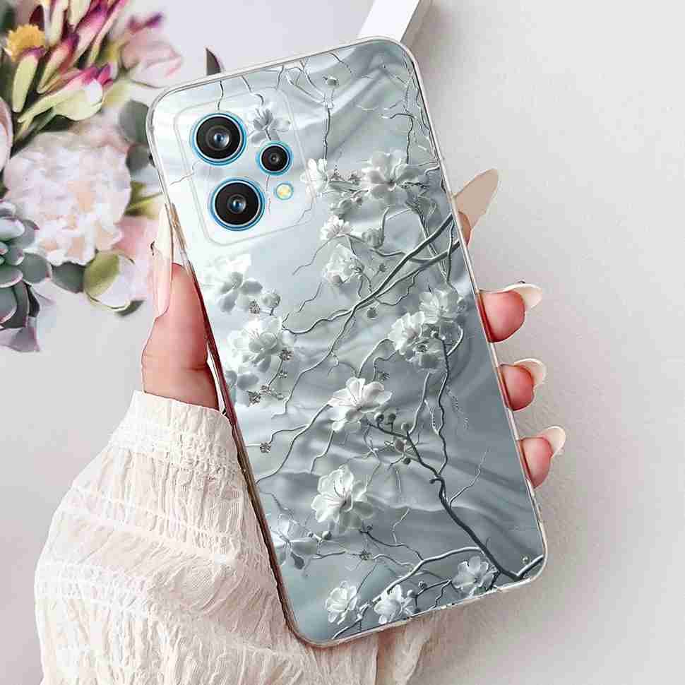 For Oppo Realme 9 Pro+ RMX3392 Case Fashion Painting Soft Silicone Cover For Realme 9Pro Plus RMX3393 6.43" Flower Phone Shell