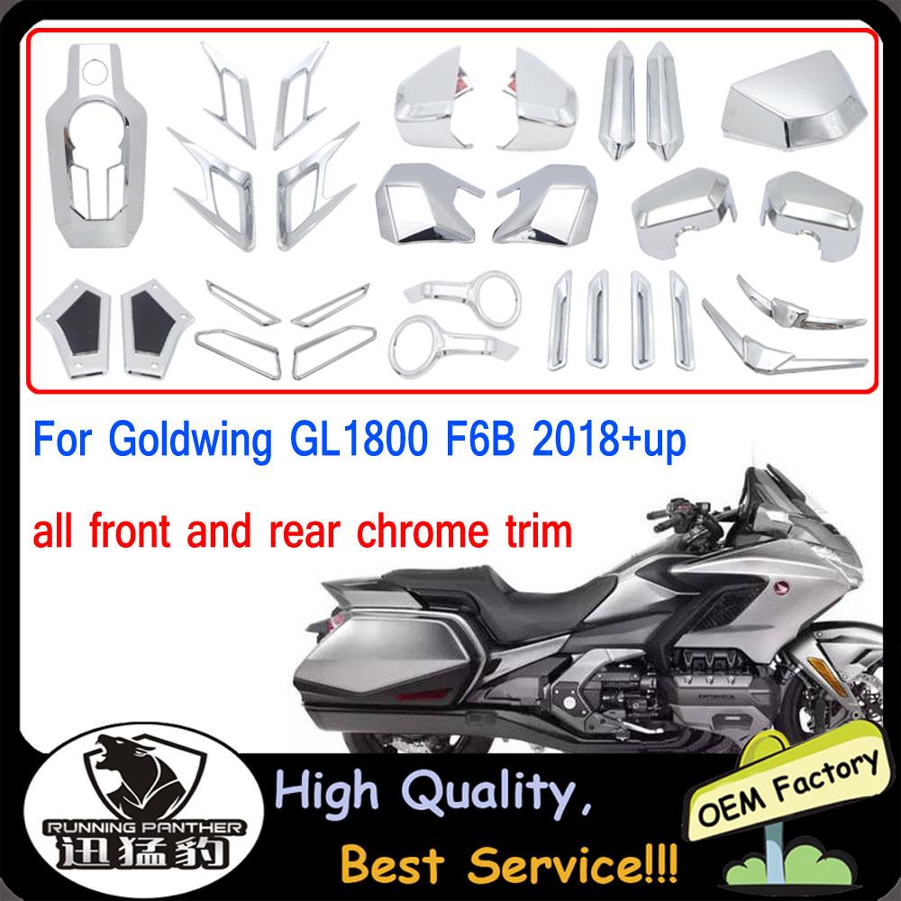 NUOVO Per Honda Gold Wing 1800 F6B GL1800 2018 2019 2020 2021 Accessori Moto Striscia Decorativa Cromata Anteriore e Posteriore