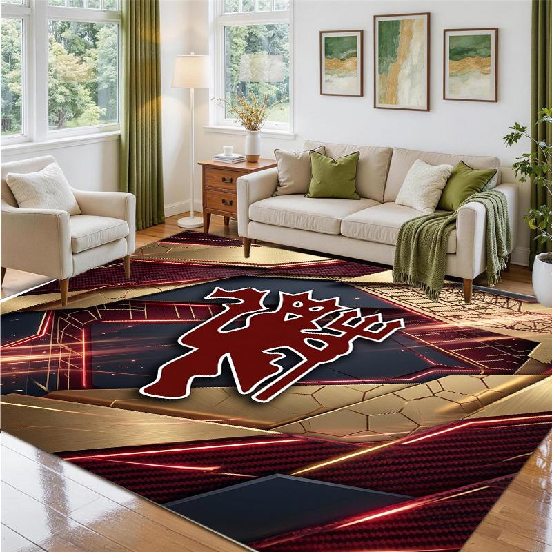Manchester United Design Kristall Samt Teppich Weiche Dekorative Matte für Schlafzimmer Eingang