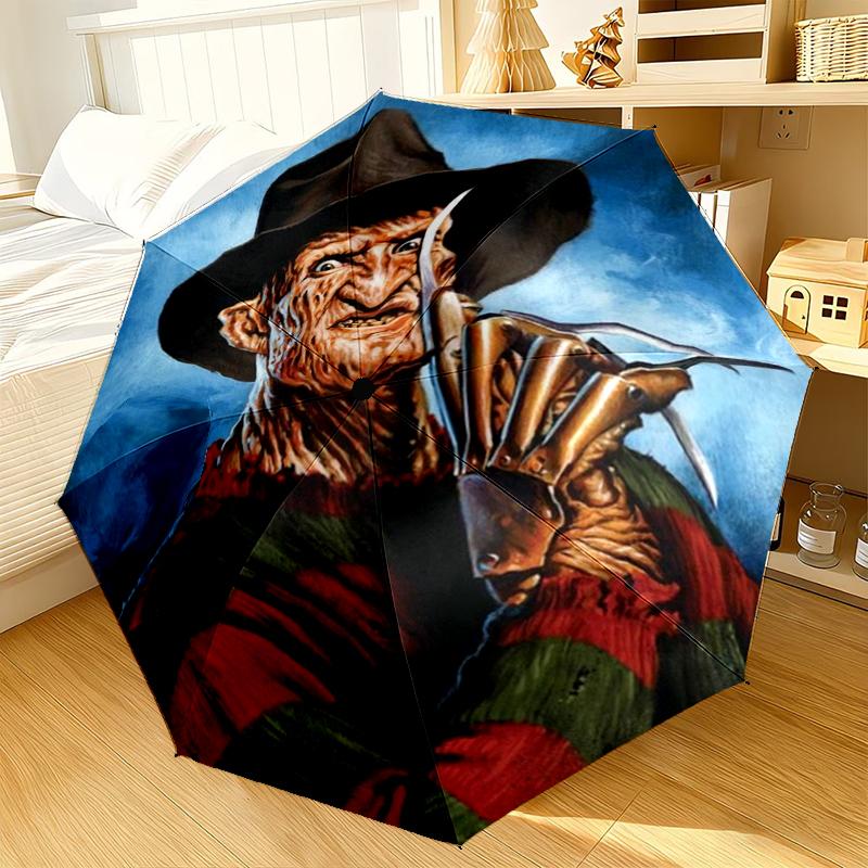 

Horror Movie Characters Collage Umbrella 8-Frame for Travel, camping, Casual Lightweight Portable Umbrella, Essential for every family Holidays Gift