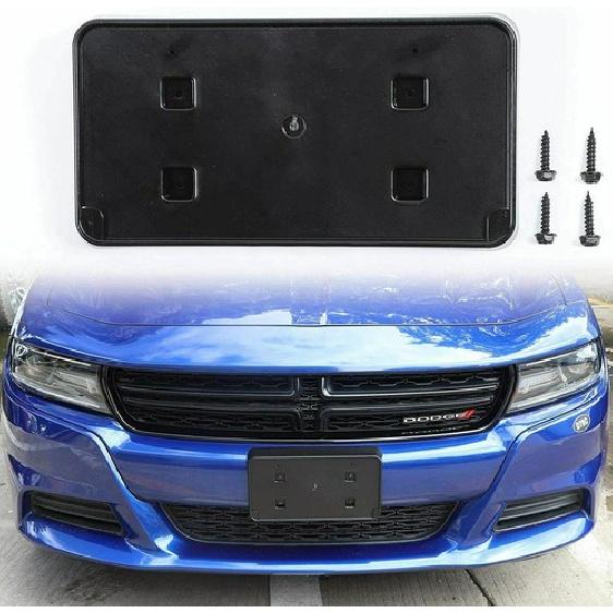 Front License Plate Holder Bracker Base for Dodge Charger 15+ Black Accessories
