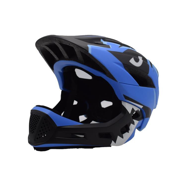 Professional Helmet Factory Full Face Mountain Bike Helmet with Viser for Kids S синий