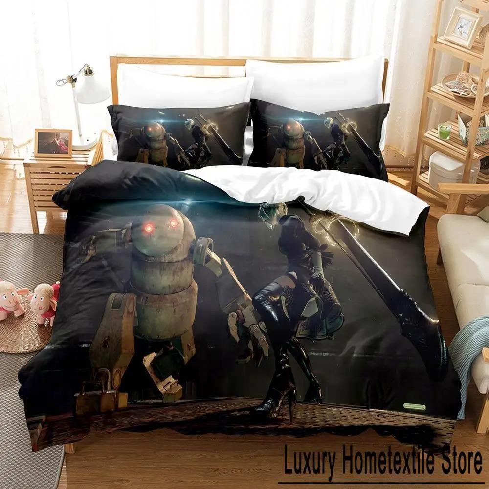 

NieR Automata Bedding Set Single Twin Full Queen King Size Bed Set Adult Kid Bedroom Duvet cover Sets 3D Anime Bed Sheet Set Tool 70x133cm 2pcs