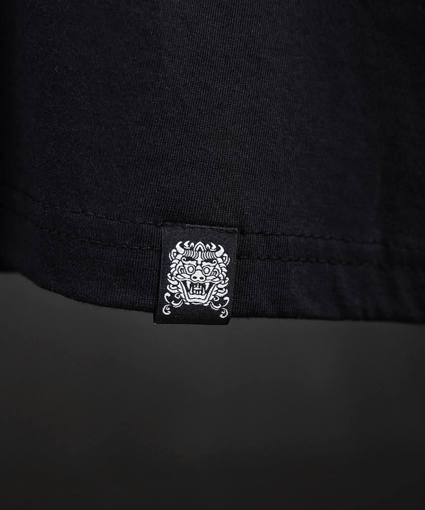 Kileutimuka Back Bleach U-Neck Short Sleeve T-Shirt Black