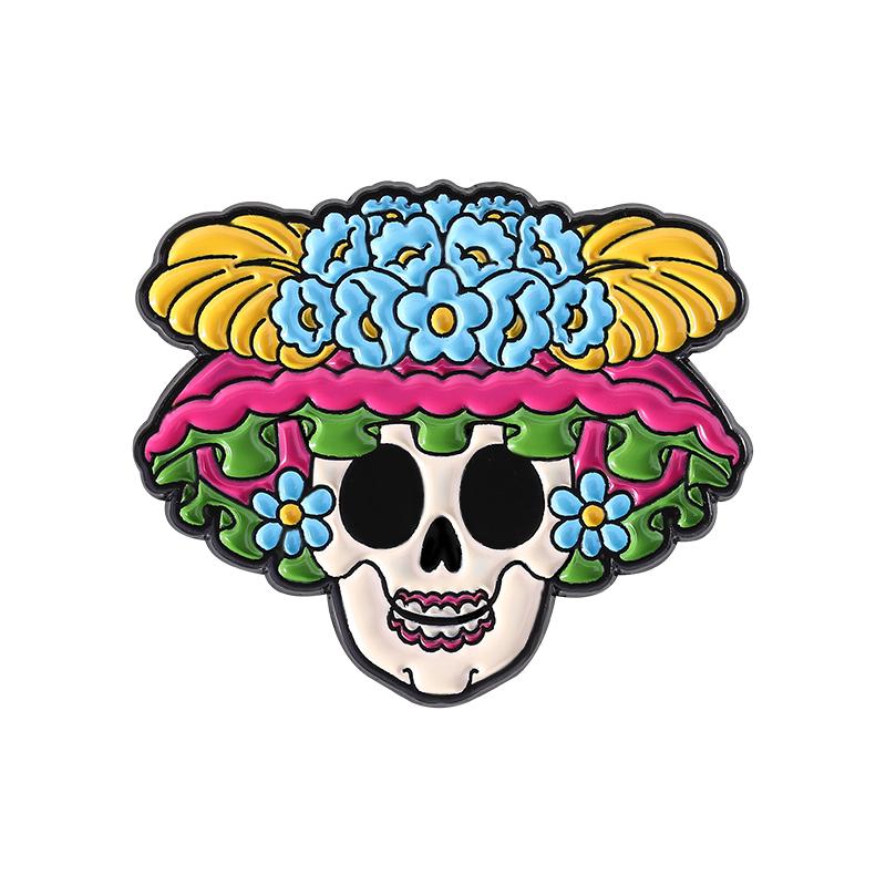 Tag der Toten Skelett Catrina Emaille-Pins De Los Muertos Das Mexikanische Festival Anstecknadeln Anstecknadel Schmuck Geschenke für Freunde