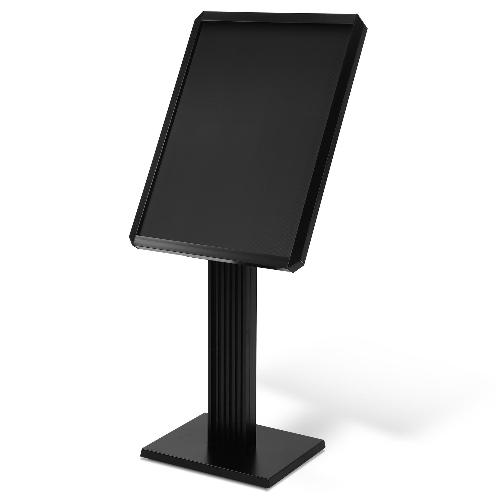 

Vertical & Horizontal Pedestal Sign Holder Adjustable Heavy-Duty Floor Poster Stand for Display Advertisement and Outdoor 50x70cm чёрный