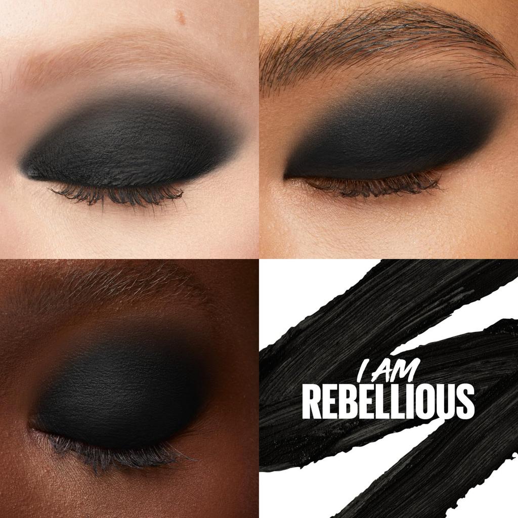 Maybelline Color Tattoo Longwear Eyeshadow Stick All-in-One Eye Makeup Rebellious Matte Black 1 Piece