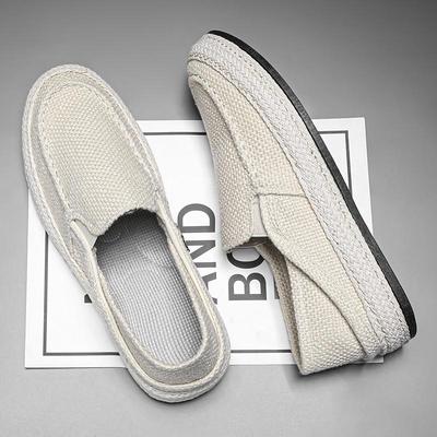 Módní Nové Pánské Plátěné Prodyšné Espadrilky Boty Ležérní Nazouvací Chodící Tenisky Obuv Ploché Zapatos Hombr