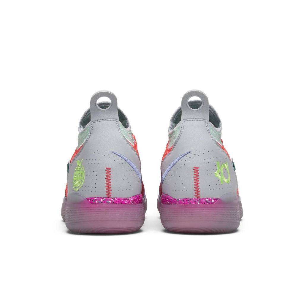Nike Zoom KD 11 'EYBL' (Unisex) Hot Punch / Pure Platinum-Twilight Pulse-Lime Blast Basketball Shoes AO2604 600