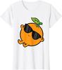 Niedliche orangefarbene Früchte Entspannendes fauler Sommer Herren Damen T-Shirt Lässiges Baumwollshirt Vier Jahreszeiten T-Shirts Grafik T-Shirts Teenager Kleidung
