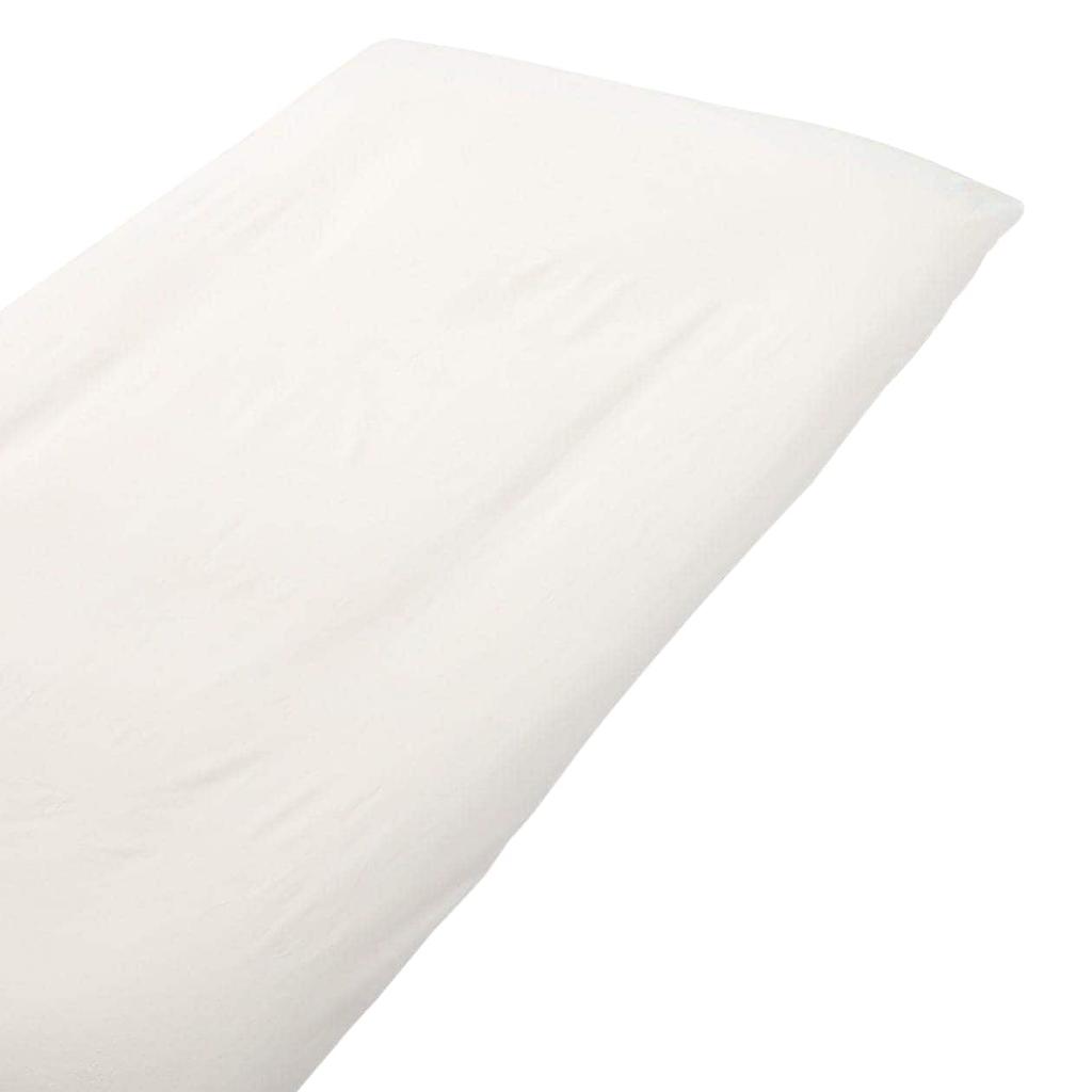 MUJI Washed Futon Sheet/Shallow Fitted Sheet, Off-White, Double Size, 140 x 200 x 3-10cm, 83334802