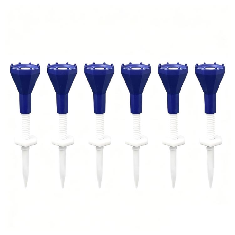 

6 шт. Премиальные гольф-тишки с гибкой регулировкой высоты, ветроустойчивым основанием и мягкой силиконовой головкой для комфорта при ударе 1