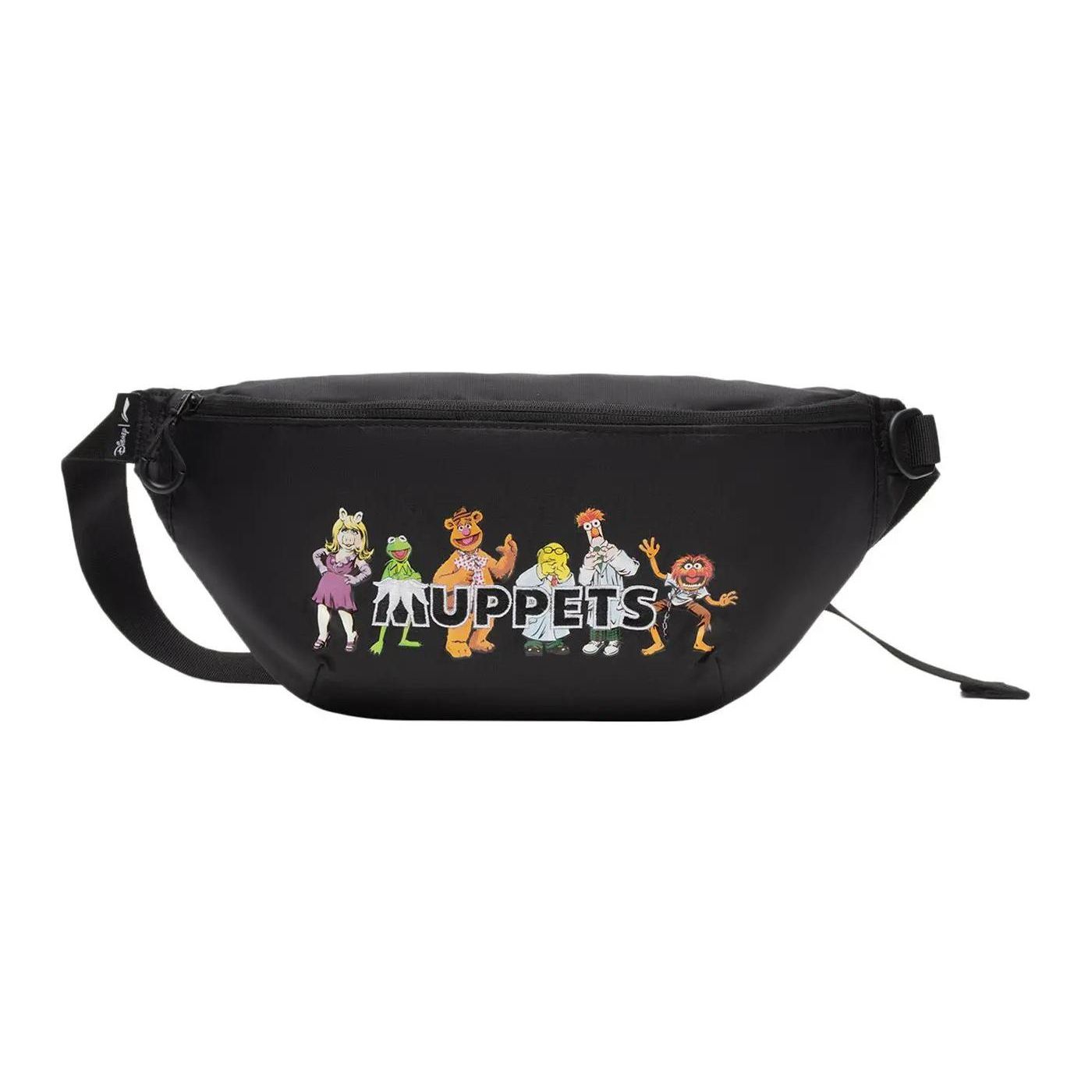 

Li Ning X Disney Коллаборация Маппеты Комета Продукт Спортивный Повседневный Мода Трендовый Молния Через Плечо На Грудь Сумка Унисекс Черный ABDS473-2 Black