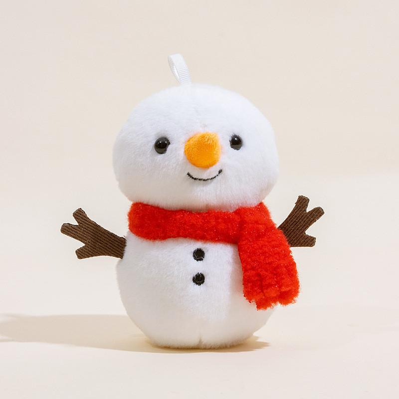 Christmas Plush Snowman Ornament Soft Fabric Holiday Decor For Gift Giving