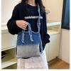 Washed Denim, Wandering Style, Niche Design, Crossbody Bag, Casual Women's Shoulder Bag, New Fashionable and Personalized Bag
