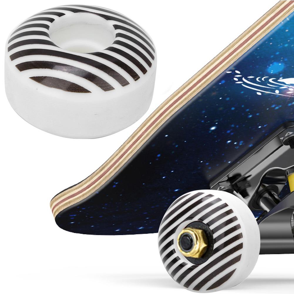4PCS 95A PU White Stripe 52x30mm Skateboard Double Rocker Wheel Downspeed Sliding Wheels