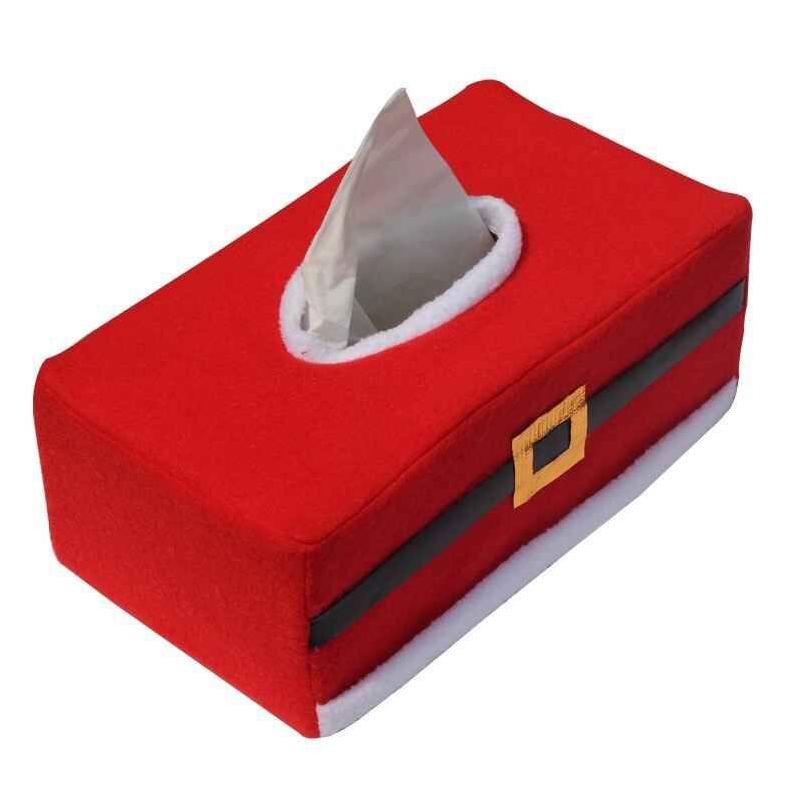 Weihnachtsbedarf Rote Gürtelschnalle Taschentuchbox, Feiertags-Serviettenset Tischweihnachtsdekoration, Haushalts-Restaurant-Atmosphärenartefakt