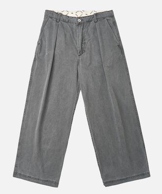 Mideueobdeiteu Vintage Pleated Wide Pants_Gray