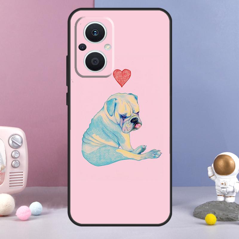French Bulldog Case For OPPO Reno8 T Reno 7 4 5 6 Lite 10 Pro 4Z 5Z OPPO Find X5 Pro X6 X2 X3 Lite Cover