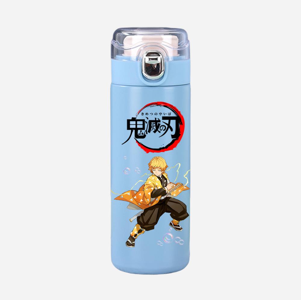 Cană Termos Imprimată Anime Demon Slayer Sticlă de Apă Portabilă din Oțel Inoxidabil Etanșă Camping Cană de Apă 400 ml Cadou