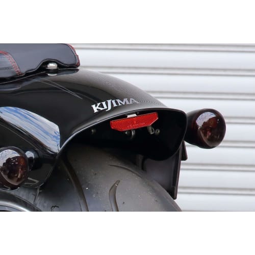 Díly pro motocykly Kijima, odrazka Slim 3, nalepovací, s výztuhou (Černá) Všeobecné použití 305-2152