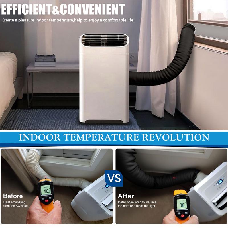 Air Conditioner Hose Cover Portable Air Conditioner Hose Insulation Heat Reduction Washable Duct Vent Accessories