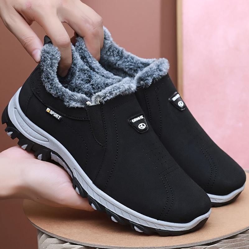 Men's Snow Boots Slip-On Shoes Fashionable Casual Winter Boots