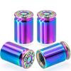 4PCS Shell Tire Valve Stem Caps Aluminum Alloy Car Air Stem Cap for Cars SUV Trucks Bikes Motorcycles Bicycles Valve Stems 1