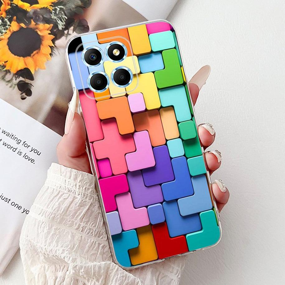 

For Honor X6 X6s Case VNE-LX1 VNE-LX2 VNE-LX3 Cover Luxury Dragon Cartoon Soft Silicone Clear TPU Phone Shell For Honor X8 Funda Honor X8 4G