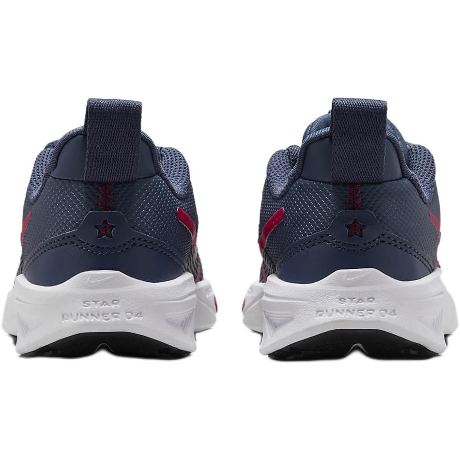 Nike Star Runner 4 Comfortable Versatile Shock Absorption Rebound Low-Top Kids Running Shoes Kids sneaker Blue Red DX7614-406