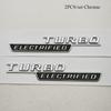 2 SZTUKI 3D TURBO ELEKTRYCZNY Błotnik Odznaka Emblemat Logo Naklejka Do Samochodu Mercedes Benz AMG W206 C63 Hybrydowego Akcesoria do Stylizacji