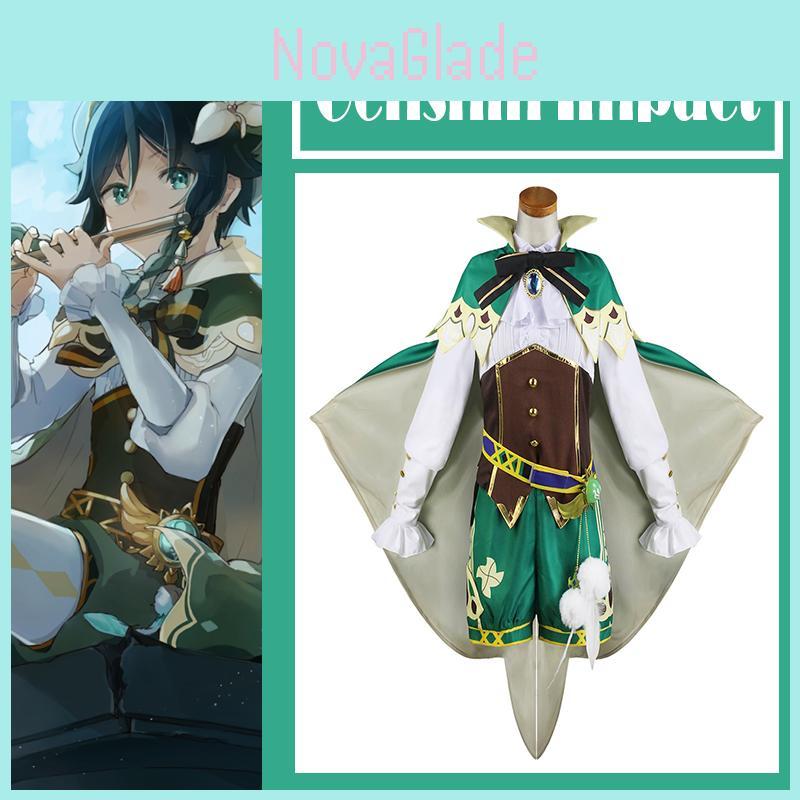 Costume de Cosplay Venti de Genshin Impact Luxueux Pour Femmes Parfait Pour les Fêtes d'Halloween