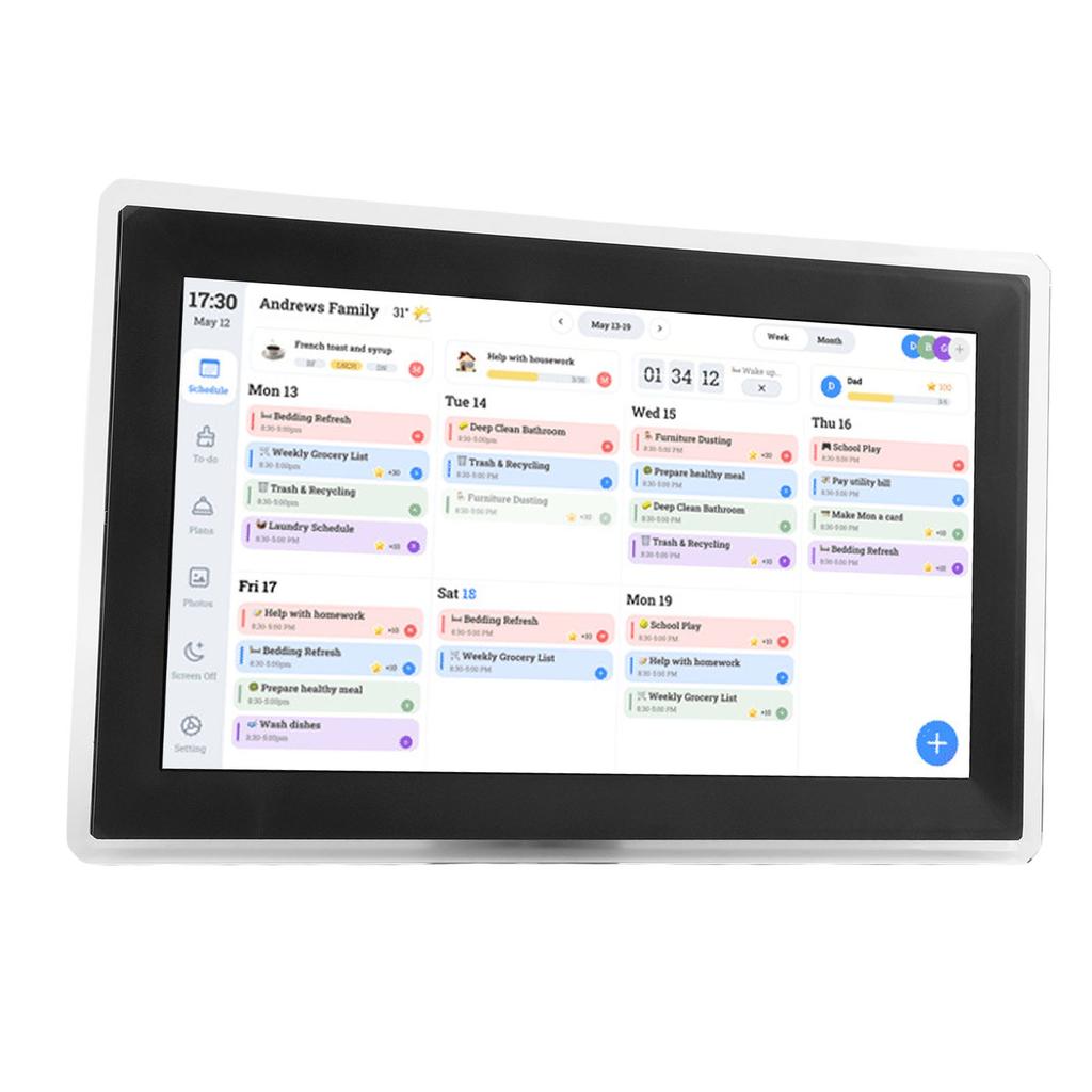 15.6 Inch WiFi Digital Calendar Chore Chart HD Touchscreen Interactive Display Smart Family Planner Digital Picture