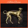 Brass Dog Desk Loyal Solid Ornaments Vintage Copper Animal Miniatures Figurines Decorations Gifts Home Decor Crafts Accessories