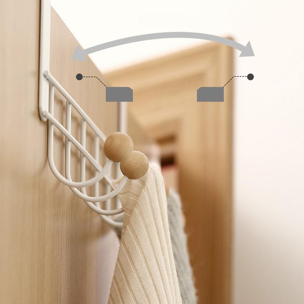 Iron Back Door Hooks White Door Towel Hanger Bathroom Accessories Door Hanger Rack  Home Storage