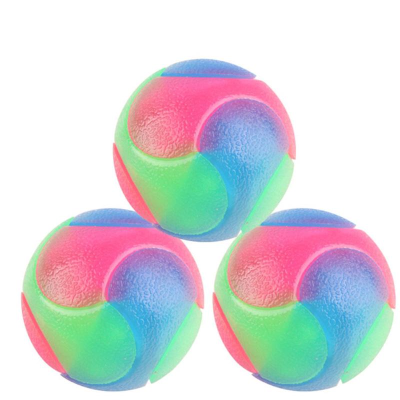 

Резиновый шарик для собак, красочные мигающие устойчивые к укусам жевательные головоломки, игрушки для дрессировки домашних животных
