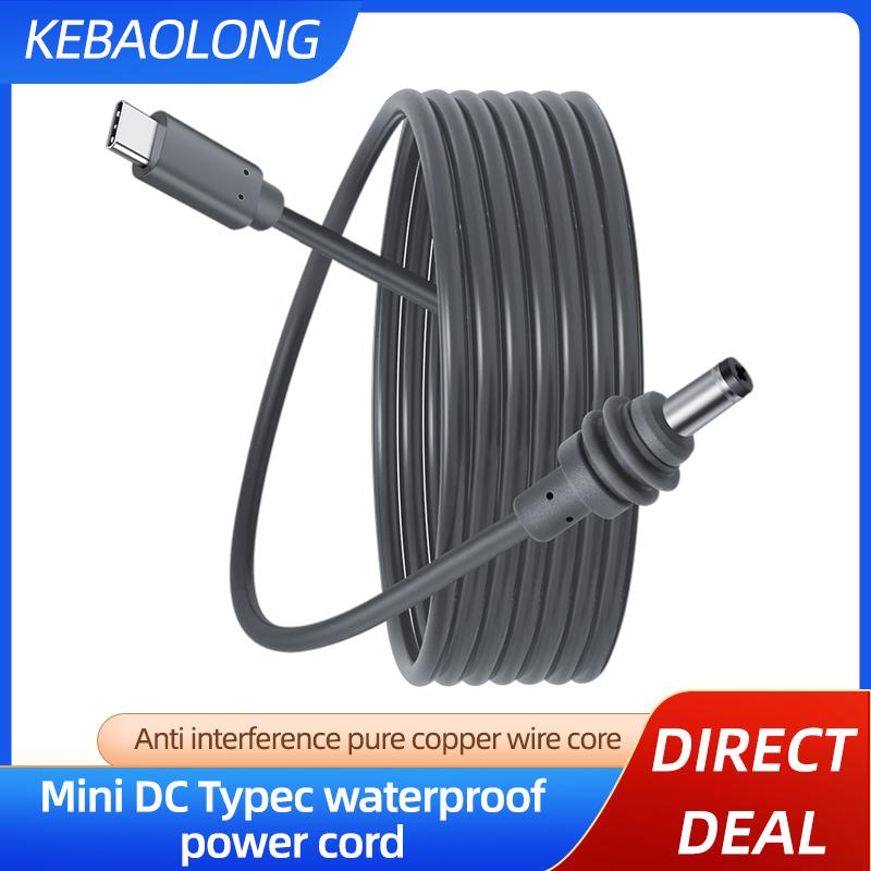 Mini Dc-Type-c Charging Cable Power Cord Is Suitable for Outdoor Waterproof Replacement Connection of Dc Power Cord