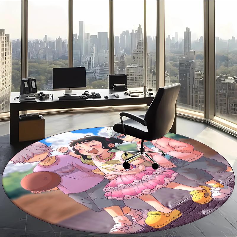 Kpop Demon Hunters (14) Round Office Rug Decorative Floor Rug for Office Bedroom Living Room and Home Space