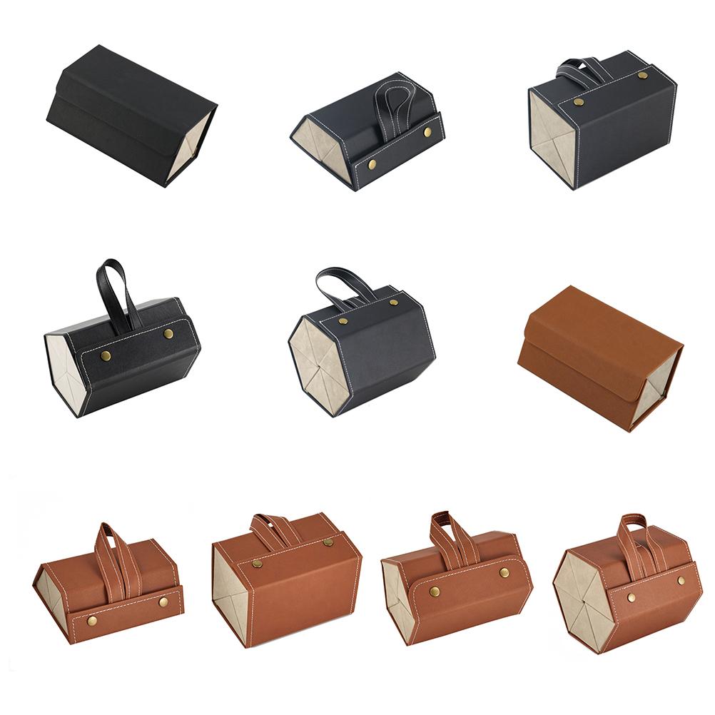 Mehrfachschlitz Sonnenbrillen Organizer Faltbare Brillen Schmuck Aufbewahrungsbox Tragbares PU Leder Brillenetui zur Aufbewahrung