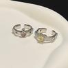 High-End Color Ring French Niche Design Love Personality Stacking Fashion Index Finger Ring