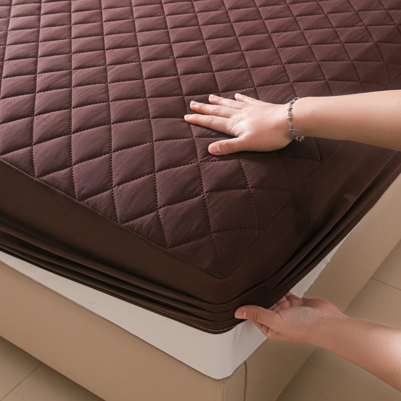 Waterproof Mattress Protector Cover Bed Fitted Sheet Single/Double/135/150/160 Muti Size Gray/White/Blue/Red No Pillowcases