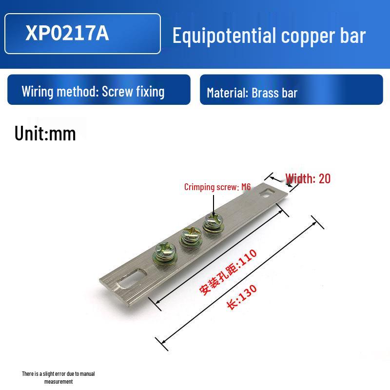 High-Brightness Tianjin Copper Terminal Block with Equipotential Bar