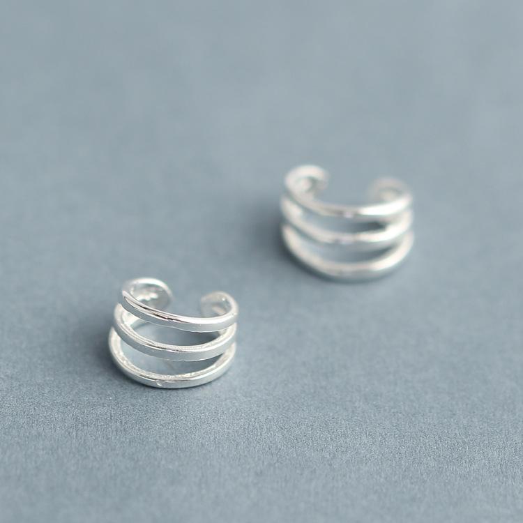 S925 Silver Minimalist Ear Cuff for Women - Korean Fashion, Non-Pierced Cartilage Clip Earring