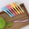 8PC/SET DIY Hand Knitting Tool, Fine Single Pointed Sweater Needle, Large Curved Handle Aluminum Crochet Hook, Size 1.0mm-2.75mm