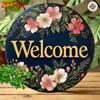 Vintage Floral Wall Art Decor, Romantic Flower Metal Tin Sign For Living Room Home Wedding Cafe
