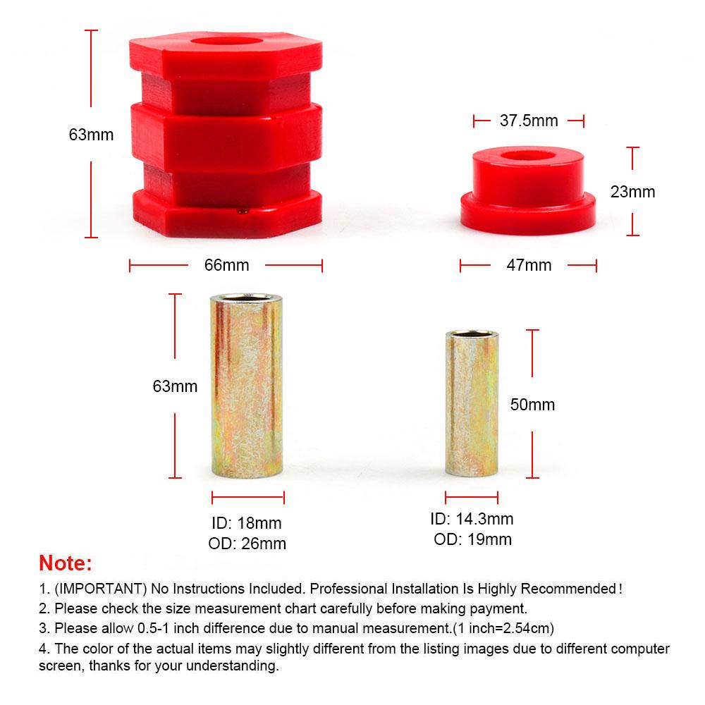 High Performance Polyurethane Front Lower Control Arm Bushing Kit For Honda Civic EK 96-00