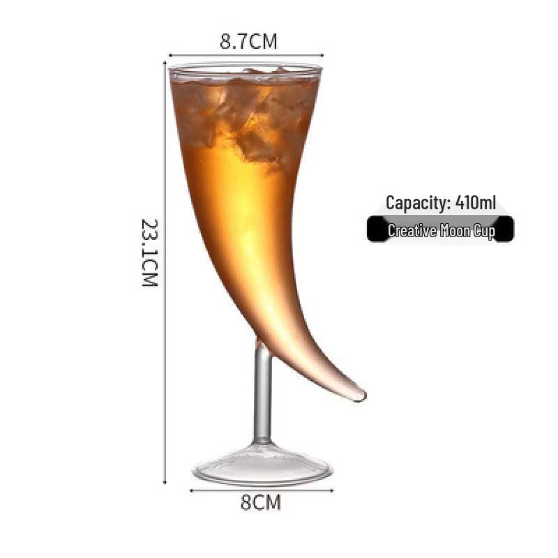 Moon Cocktail & Wine Glass
